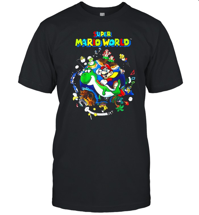 Super Mario World Yoshi And Mario Around The World Raglan Baseball T-shirt Classic Men's T-shirt