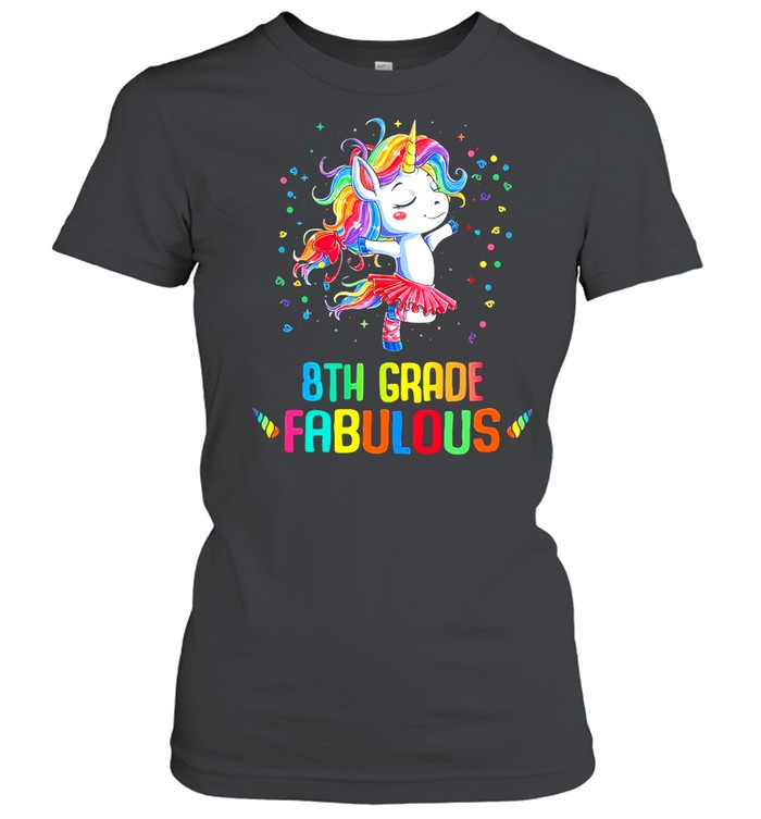 Unicorn 8th Grade Fabulous T-shirt Classic Women's T-shirt