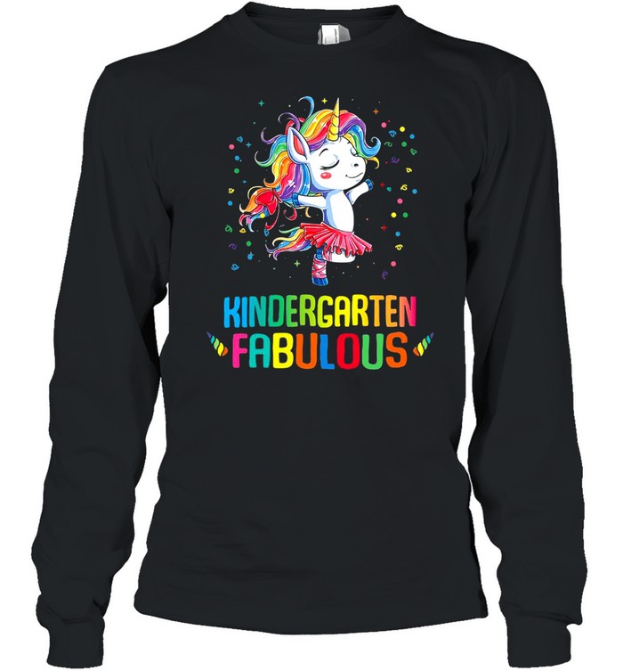 Unicorn Kindergarten Fabulous T-shirt Long Sleeved T-shirt