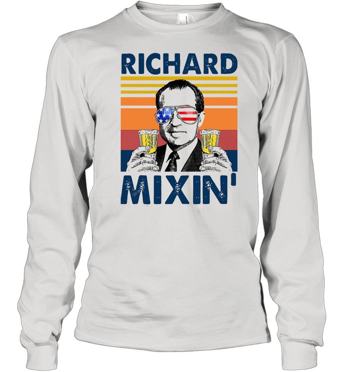 U.S Drink Richard Mixin 4Th Of July Independence Day Vintage Retro T-shirt Long Sleeved T-shirt