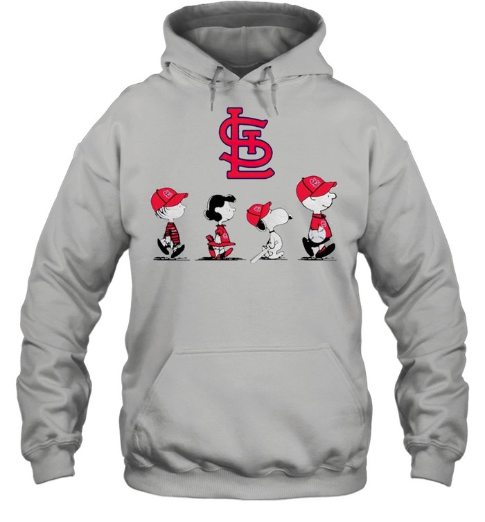 St. Louis Cardinals Snoopy and Charlie Brown Sit Under Moon