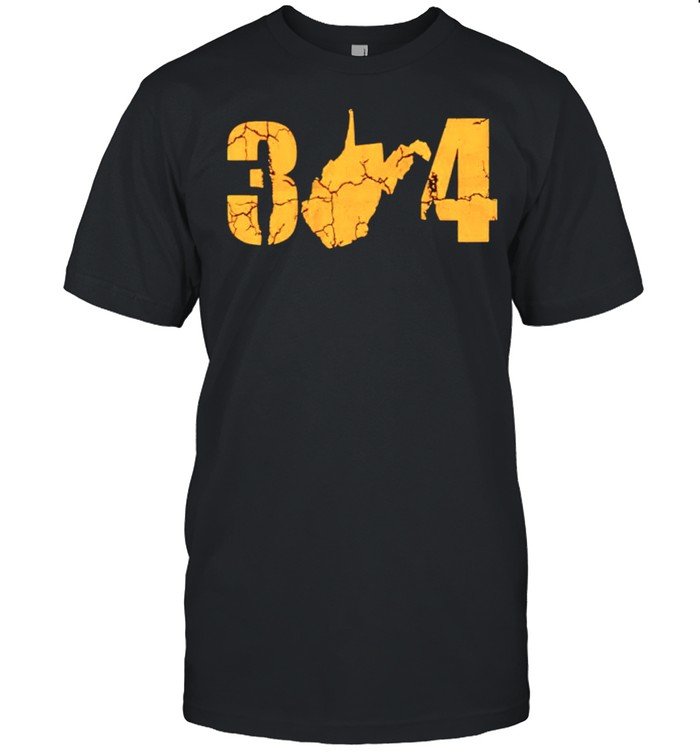 West Virginia 304 state map pride shirt