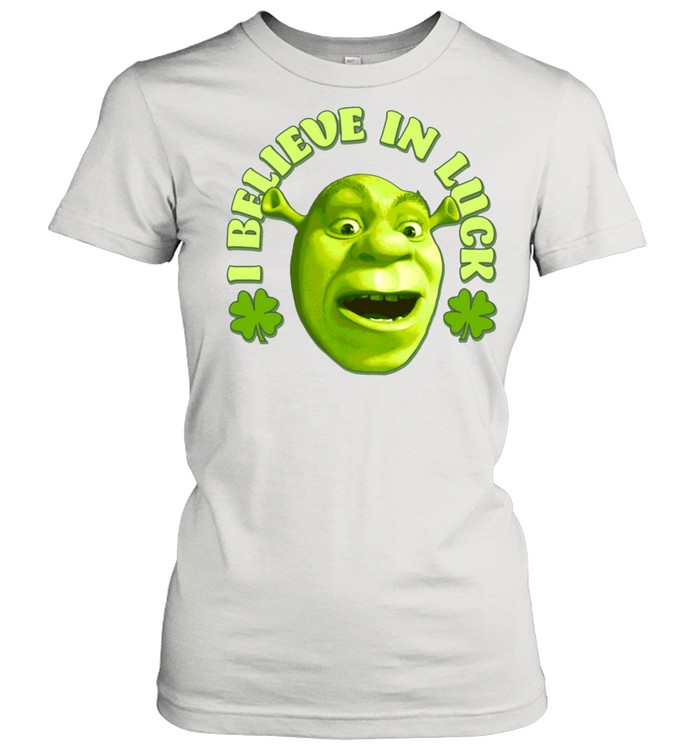 Kingteeshop Langarmshirt Luck Shrek Saint - Face Big Patrick\'s In Day I Believe shirt