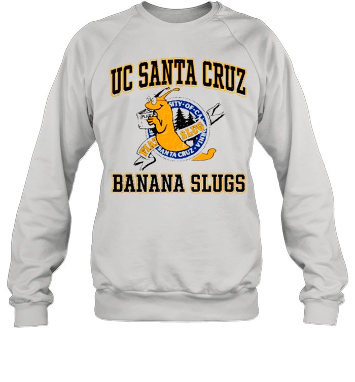 FREE DECAL NEW UCSC Banana Slugs Crewneck Sweatshirt Santa Cruz Pulp Fiction