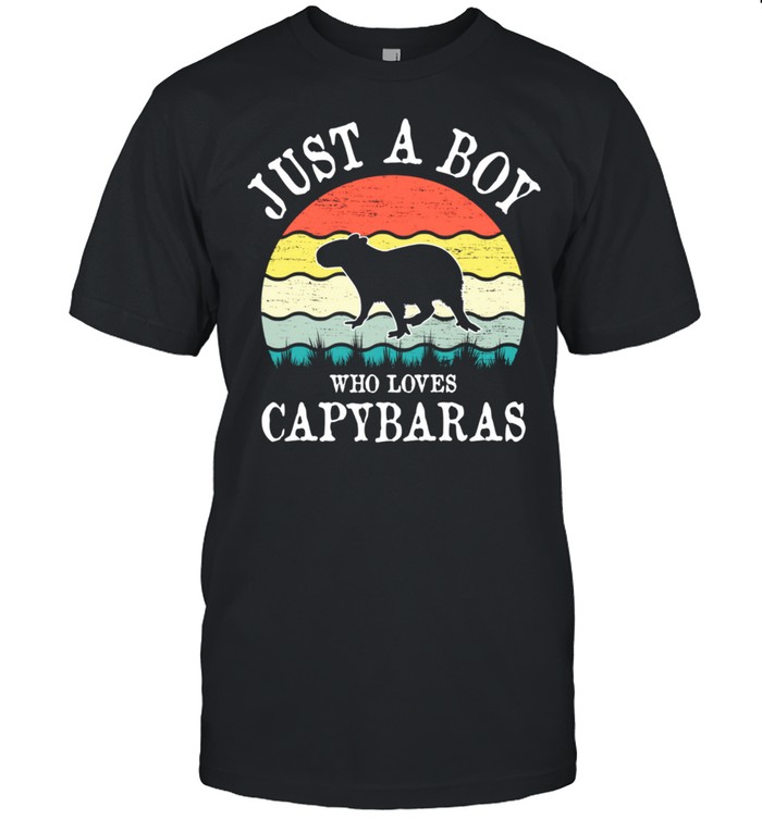 Just A Boy Who Loves Capybaras shirt Classic Men's T-shirt