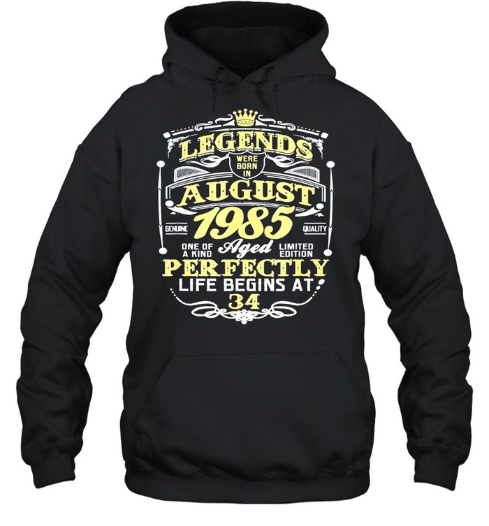 Legend born august 1985 34th awesome birthday us 2021 shirt Unisex Hoodie
