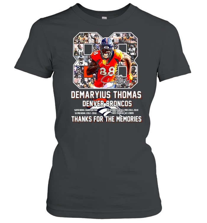 Demaryius Thomas Denver Broncos Thank You For The Memories Shirt -  High-Quality Printed Brand