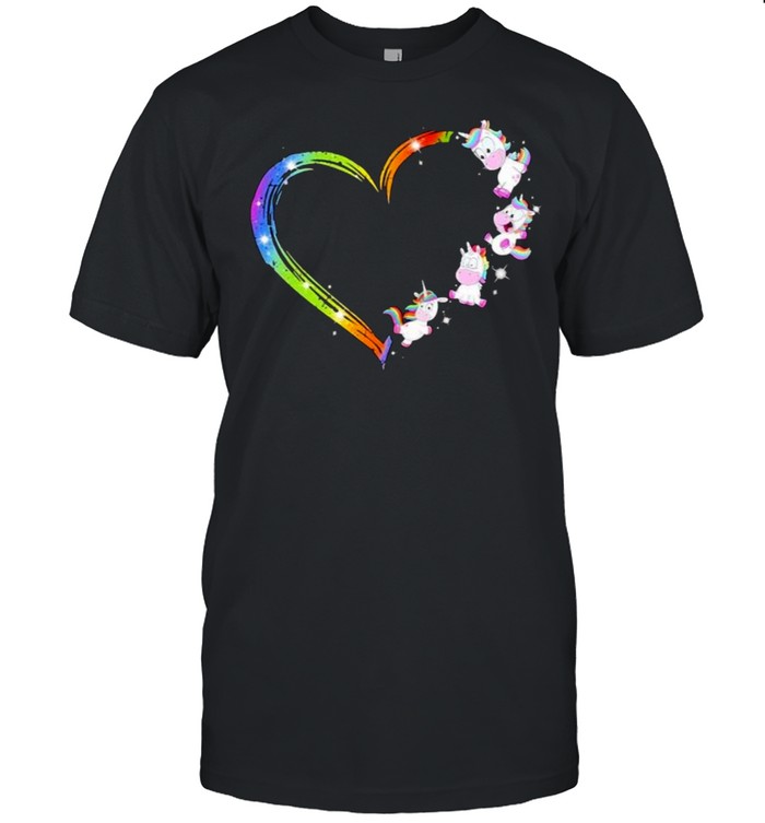 Love unicorn lgbt pride shirt Classic Men's T-shirt