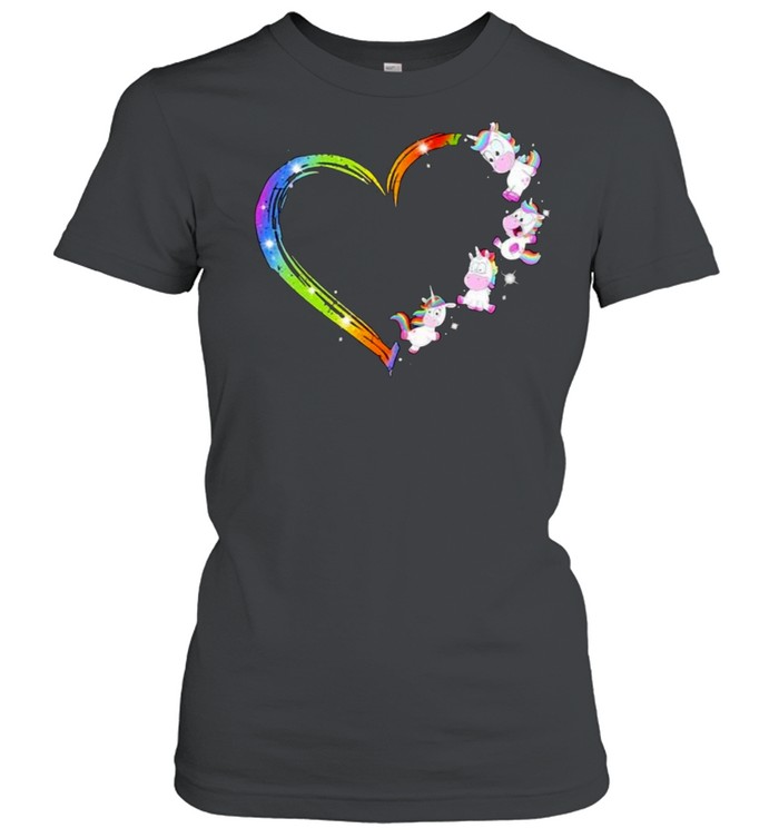 Love unicorn lgbt pride shirt Classic Women's T-shirt