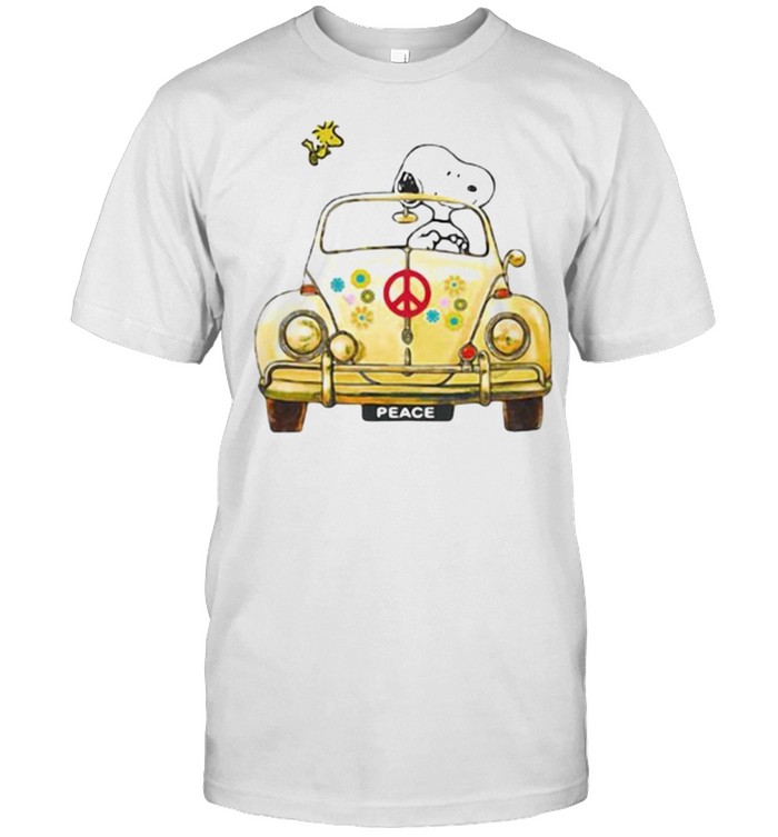 Peace Car Snoopy Hippie Shirt