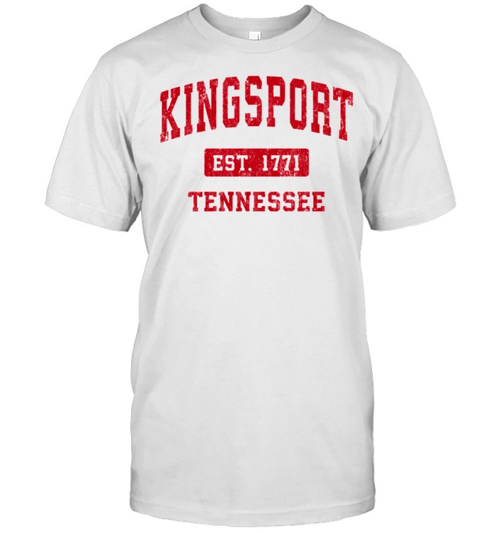 Kingsport Tennessee TN Vintage Sports Design Red Design shirt