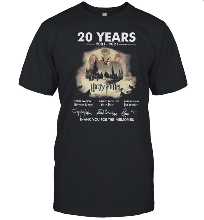 20 years 2001 2021 harry potter thank you for the memories shirt