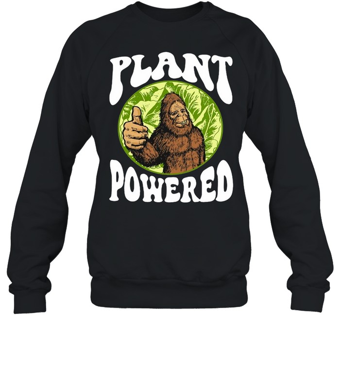 Plant Powered Funny Vegan Vegetarian Bigfoot Squatch Retro T - Inspire  Uplift