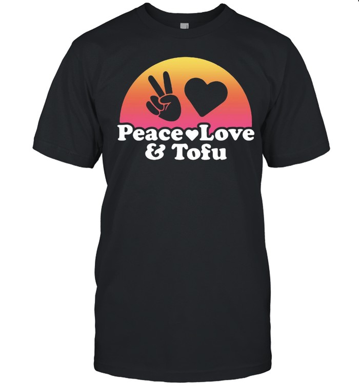 Womens Peace Love and Tofu T-shirt Classic Men's T-shirt