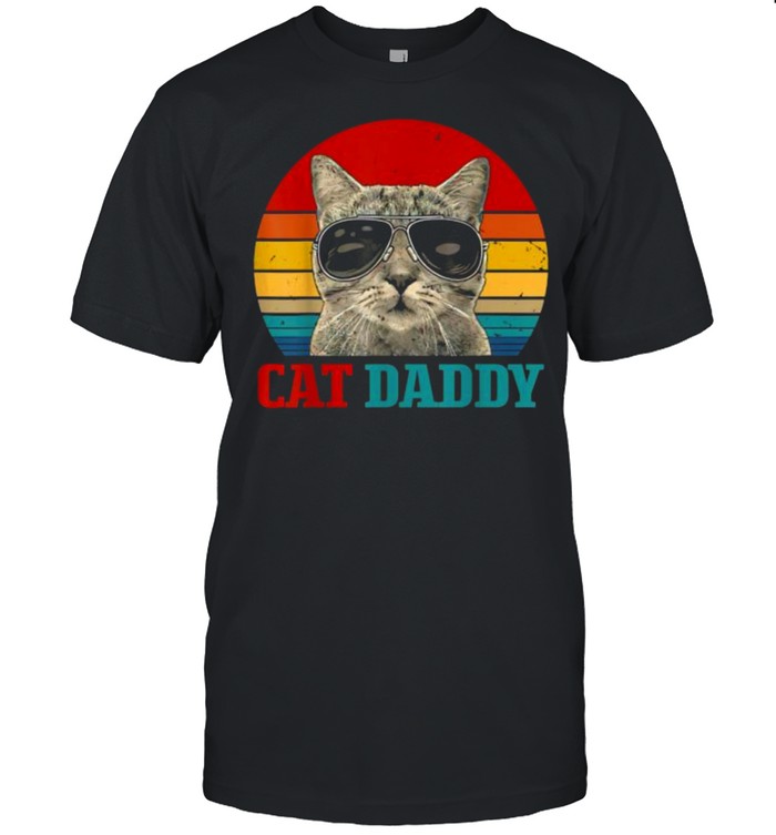 Cat Daddy Cat Father Husband Vintage T- Classic Men's T-shirt