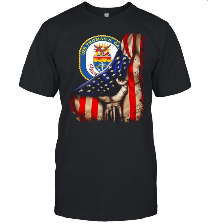USS Thomas S. Gates CG51 American Flag shirt Classic Men's T-shirt