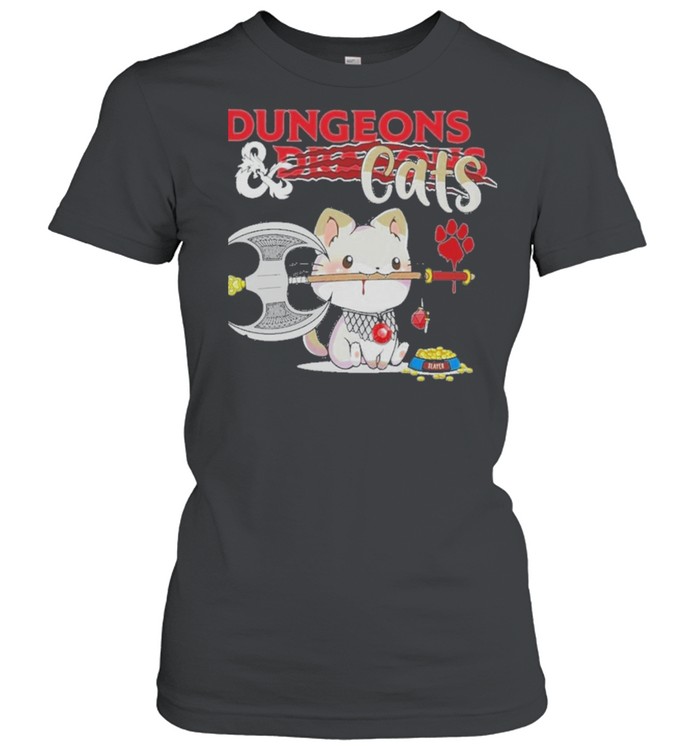 Dungeons dragon and cat shirt Classic Women's T-shirt