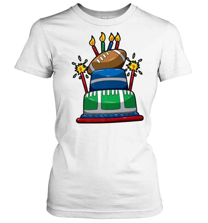 Football Happy Birthday Cake Football Bday Party Premium T- Classic Women's T-shirt