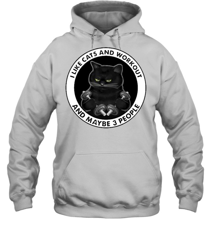 I Like Cats And Workout And Maybe 3 People Unisex Hoodie