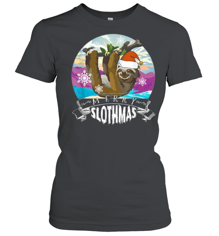 Merry Slothmas Christmas Pajama for Sloths shirt Classic Women's T-shirt