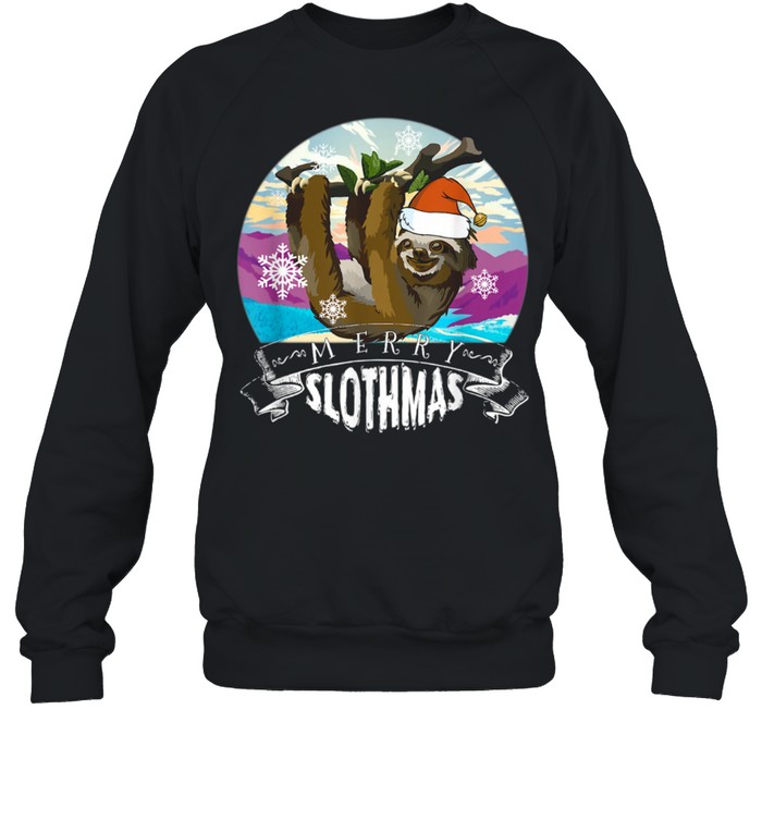 Merry Slothmas Christmas Pajama for Sloths shirt Unisex Sweatshirt
