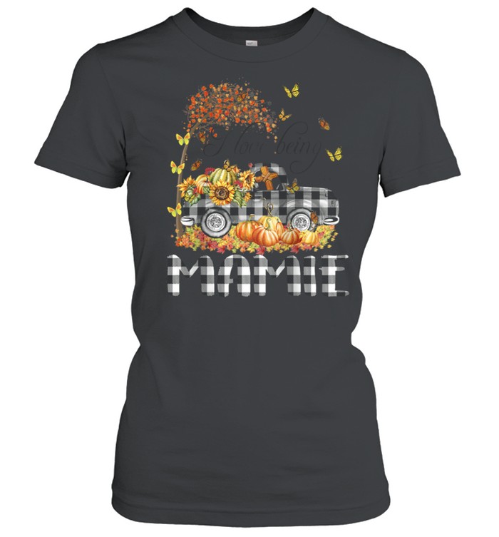 Pumpkin Truck I Love Being Mamie Butterfly shirt Classic Women's T-shirt