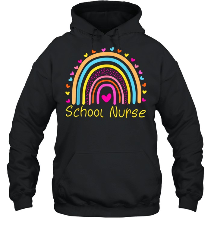 School Nurse Rainbow Nurse shirt Unisex Hoodie