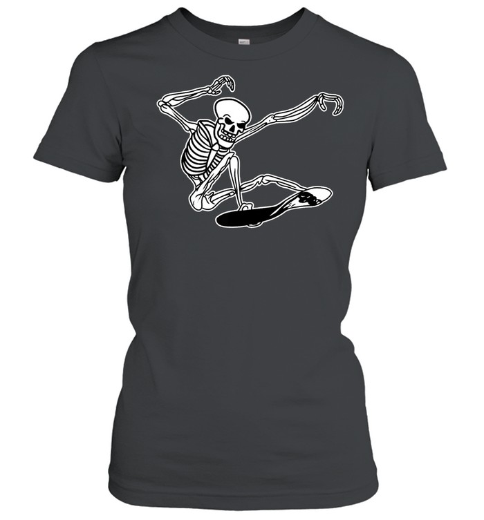 Skeleton Skateboarding Skater Halloween Bones shirt Classic Women's T-shirt