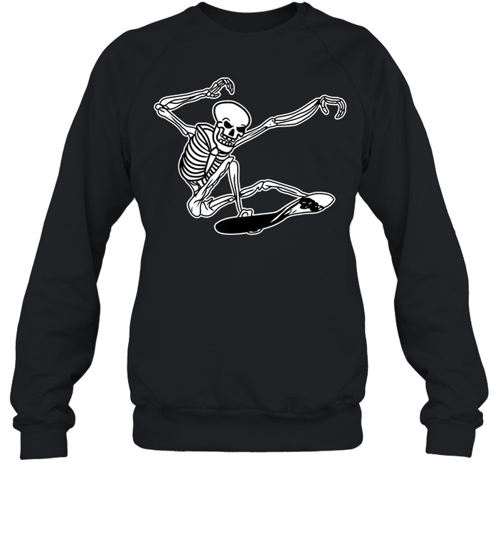 Skeleton Skateboarding Skater Halloween Bones shirt Unisex Sweatshirt