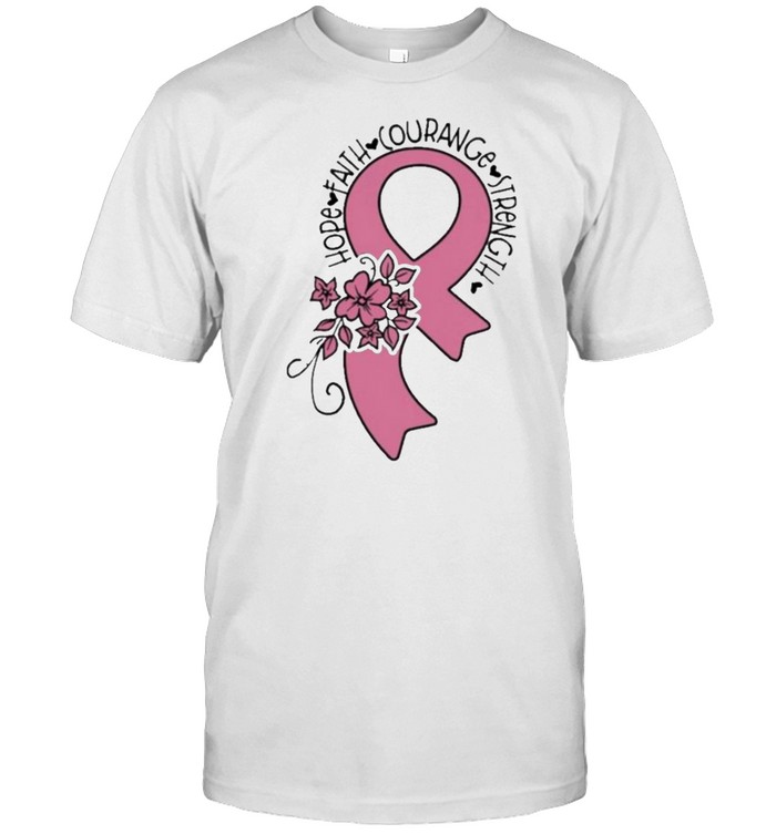 Hope Faith Courange Strength Awareness  Classic Men's T-shirt