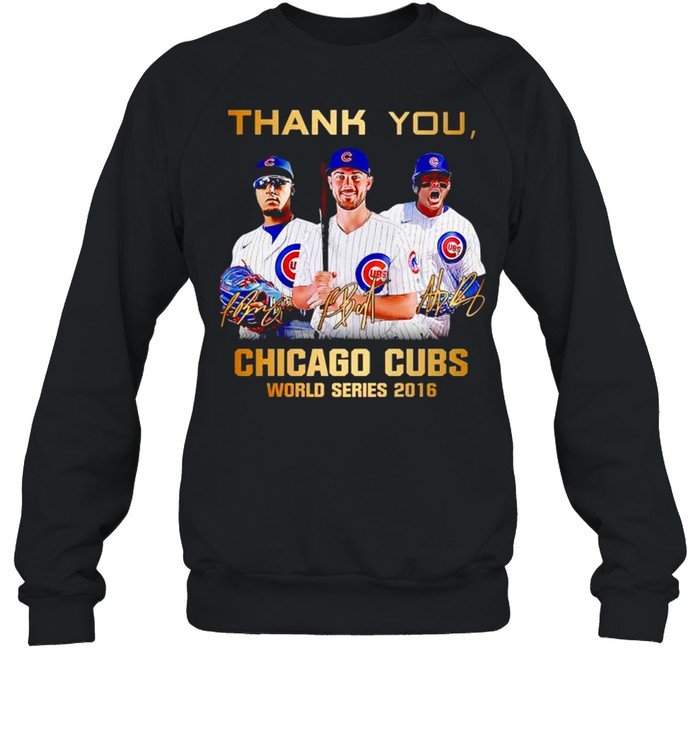 Thank you Chicago Cubs world series 2016 player signatures shirt, hoodie,  sweater and v-neck t-shirt