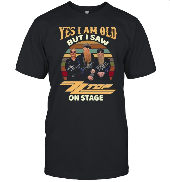 Yes I Am Old But I Saw ZZ Top On Stage Vintage Retro T-shirt Classic Men's T-shirt