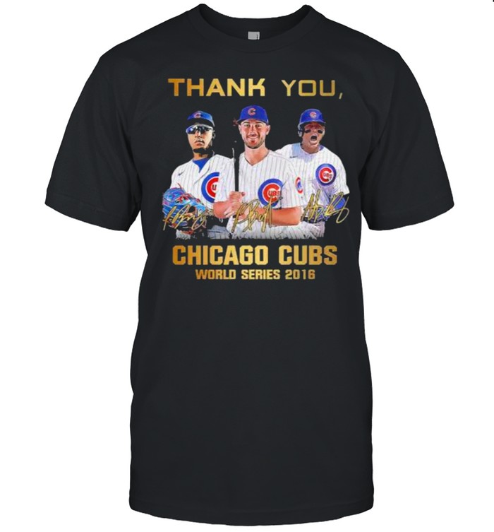 Thank you chicago cubs world series 2016 signature shirt - Kingteeshop