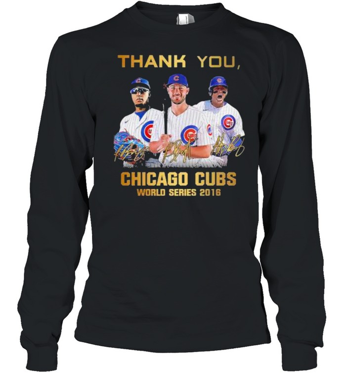 Thank you chicago cubs world series 2016 signature shirt - Kingteeshop