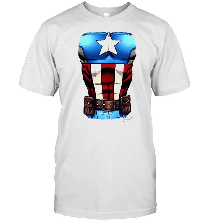 Captain America Chest flag shirt Classic Men's T-shirt
