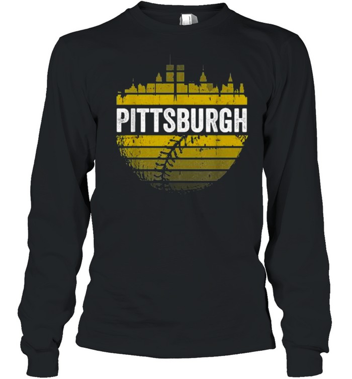  Pittsburgh Baseball Cityscape Distressed Novelty