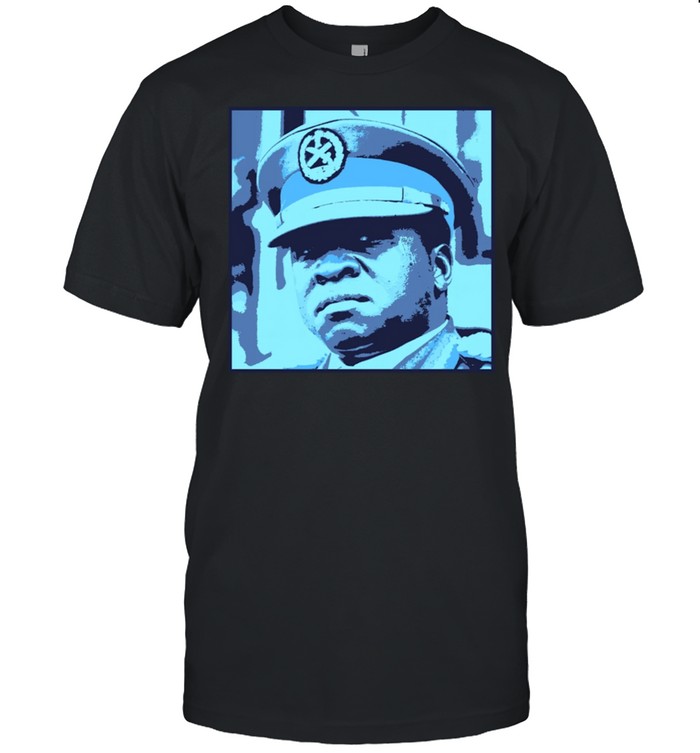 Idi Amin DADA in blues shirt