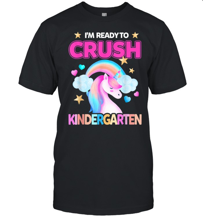 Ready To Crush Kindergarten Unicorn Back to School Girls shirt Classic Men's T-shirt