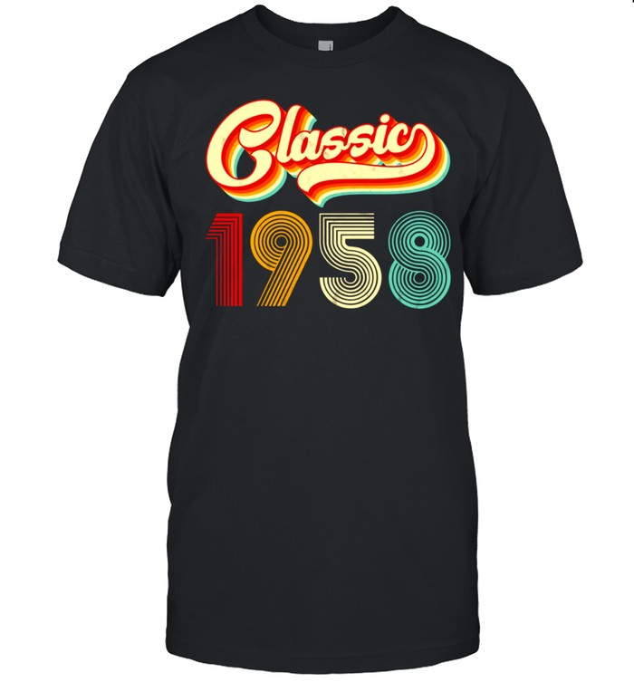 Classic 1958 64th Birthday Retro Vintage 64 Year Old shirt
