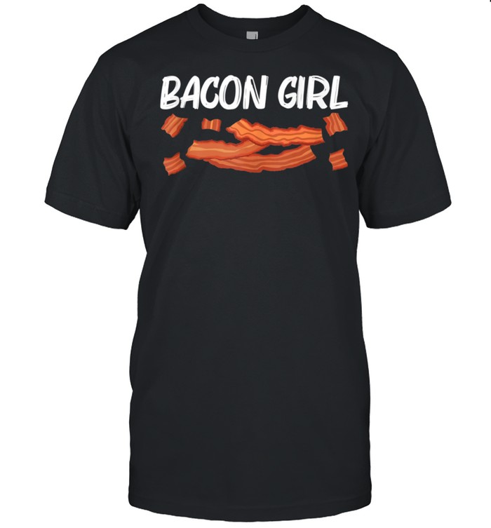 Cool Bacon Art For Girls Kid Pig Pork Strips Breakfast Food shirt