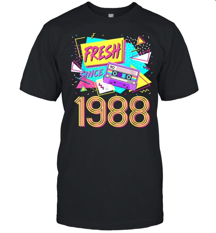 Fresh Since 1988 33 Years Old Retro Vintage 33rd Birthday shirt