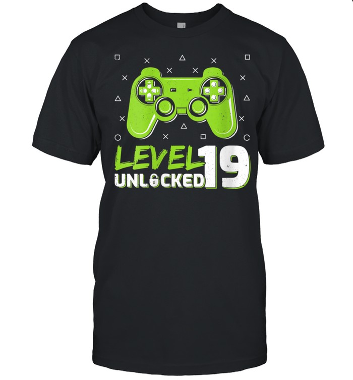 Level 19 Unlocked Video Games Gamer 19th Birthday shirt Classic Men's T-shirt