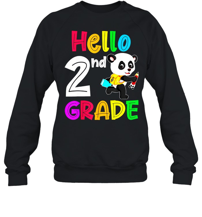 Back to School Hello 2nd Grade Teacher Student Cute shirt Unisex Sweatshirt