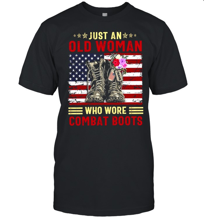 Just an old woman who wore combat boots shirt Classic Men's T-shirt