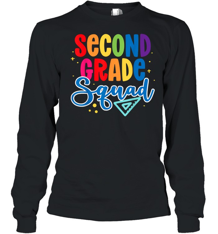 Back To School 2nd Grade Second Grade Squad Teacher shirt Long Sleeved T-shirt