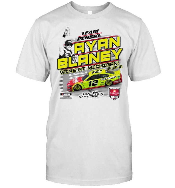 Ryan Blaney Checkered Flag 2021 FireKeepers Casino 400 Race Win shirt