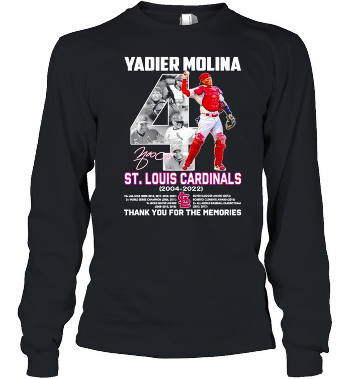 Yadier Molina St Louis Cardinals 2004-2022 signature shirt - Kingteeshop