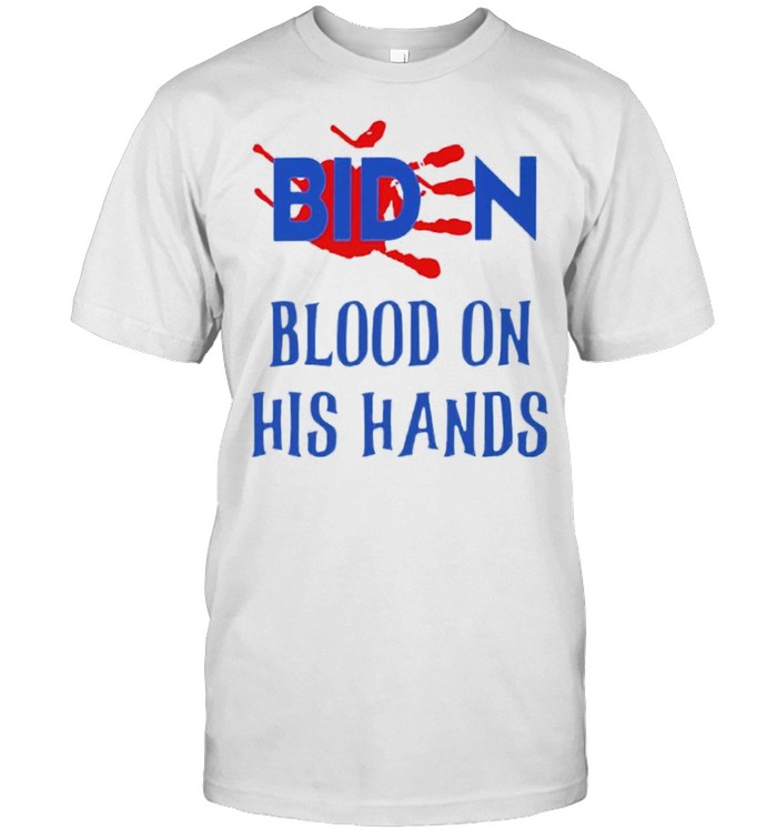 Biden blood on his hands shirt Classic Men's T-shirt