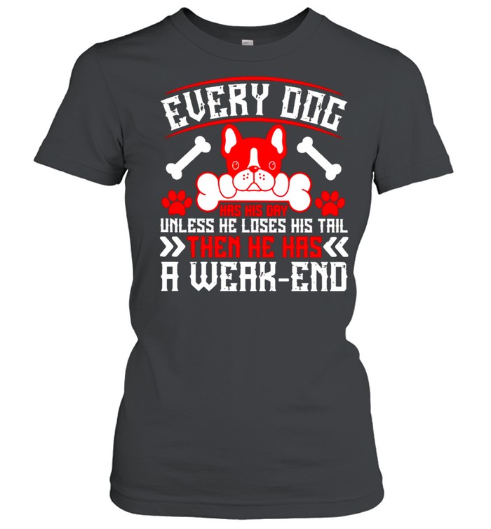 Every dog has his day unless he loses his tail shirt Classic Women's T-shirt
