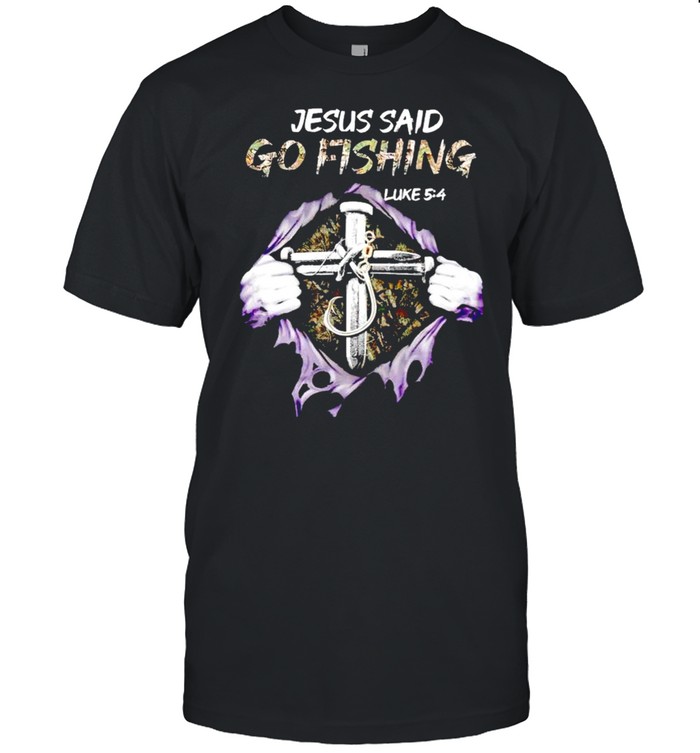 Jesus said go fishing luke 5 4 shirt Classic Men's T-shirt